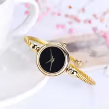 Ladies Gold and Black Bracelet Style Watch