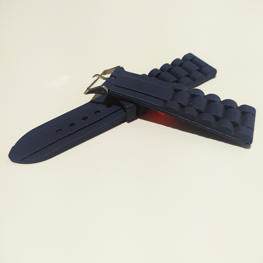 Men's Black Silicone Strap 22mm