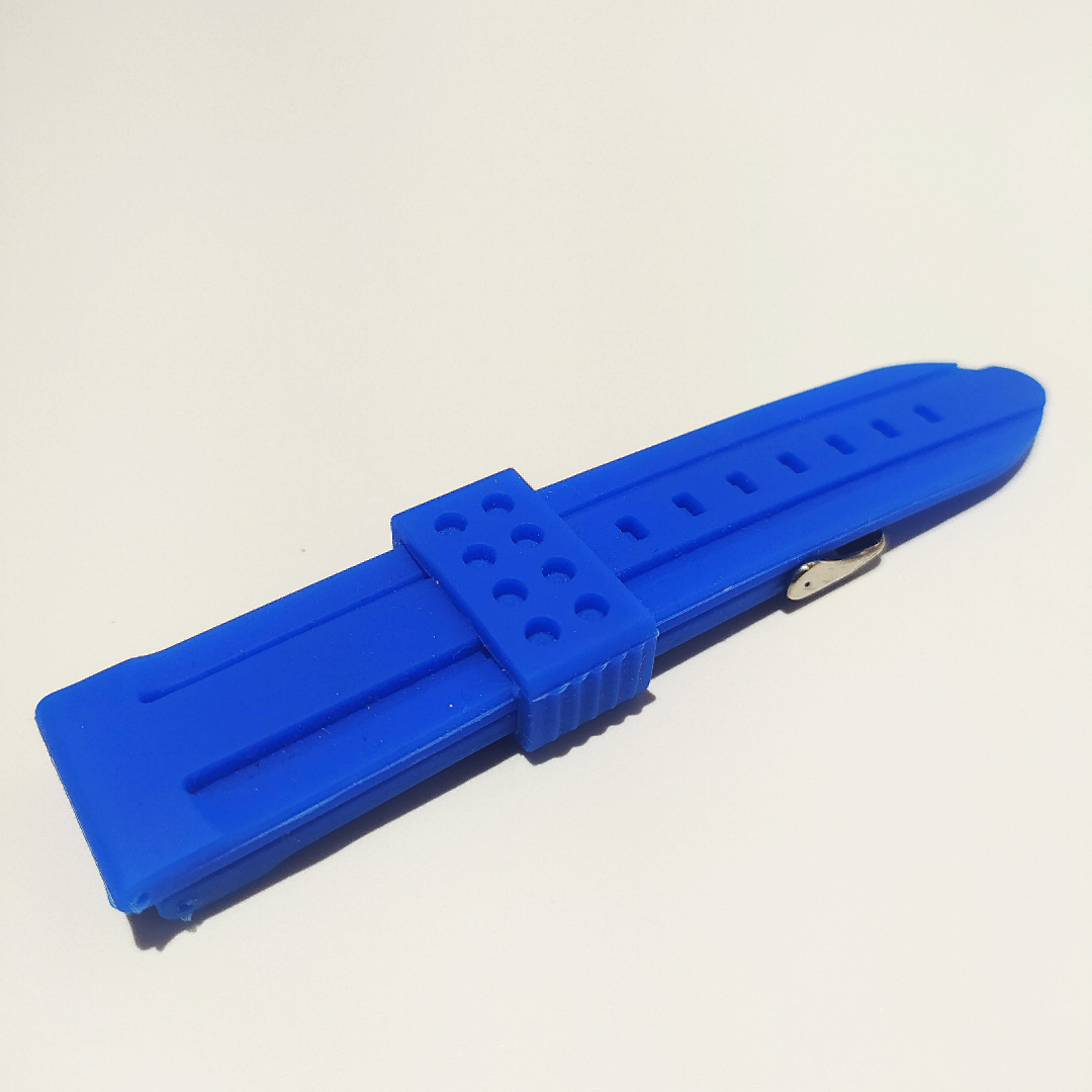 Men's Blue Silicone Strap 24mm