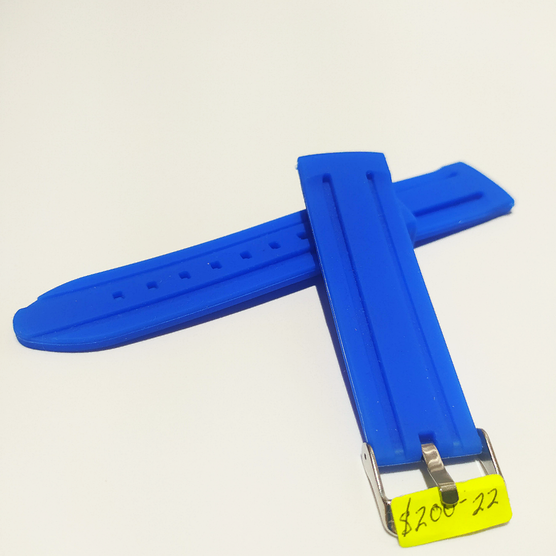 Men's Blue Silicone Strap 22mm