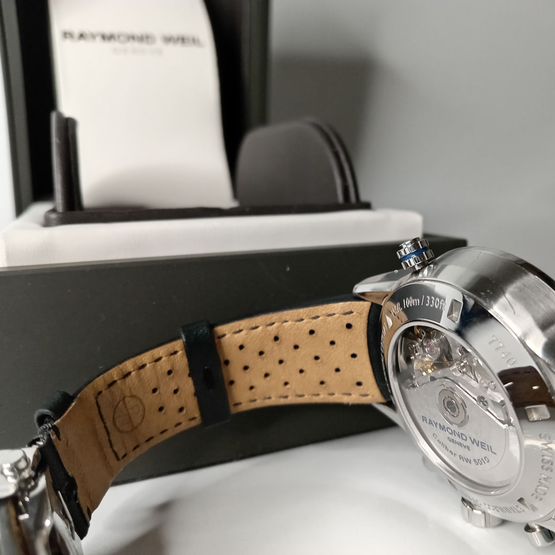 Reloj automático de plata para hombre Freelancer de Raymond Weil 7740-SC3-65521 de segunda mano