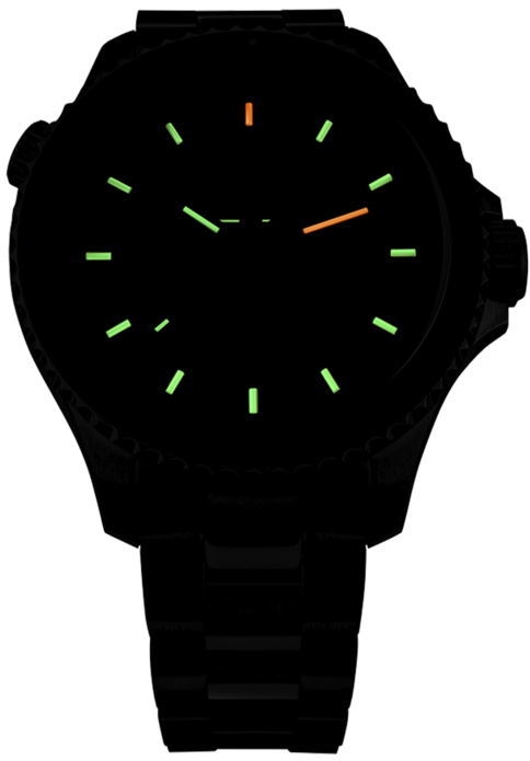 Traser P67 Diver Orange Special Set Swiss Made Tritium Watch 109379 USED