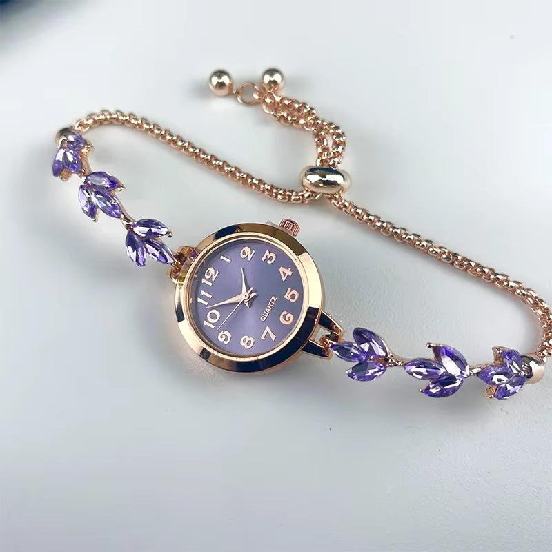 Elegant Ladies` Bracelet Style Quartz Watch（Without Box）