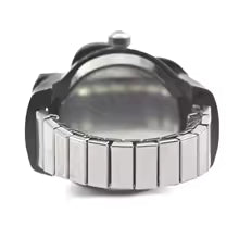 Skull Quartz Ring Watch Gray Alloy