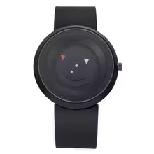 Minimalist Rotating Dials Black Daily Quartz Watch for Men