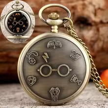Retro Bronze Compact Quartz Pocket Watch