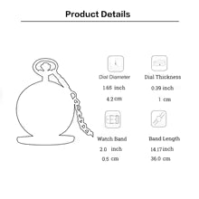 Retro Bronze Compact Quartz Pocket Watch