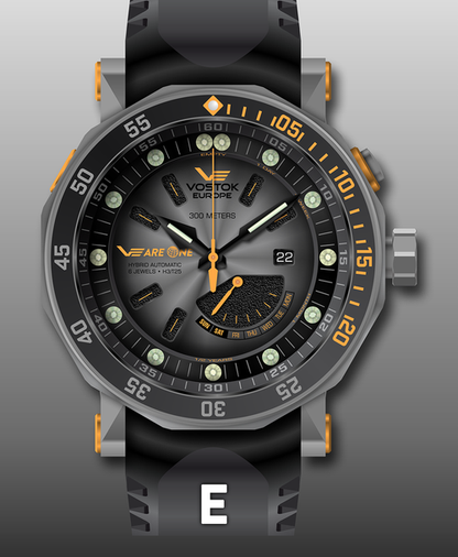 VEareONE Reloj de titanio automático híbrido negro PX84/620H449