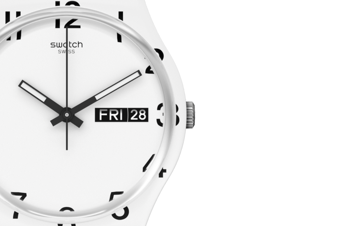 Swatch Over White Cuarzo Esfera Blanca Reloj Unisex GW716