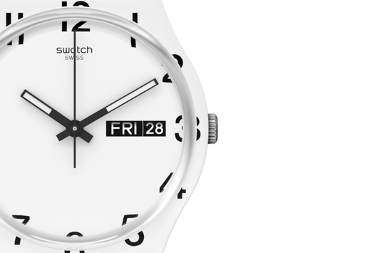 Swatch Over White Cuarzo Esfera Blanca Reloj Unisex GW716