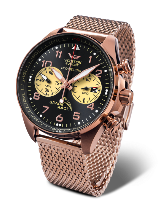 Vostok-Europe Space Race Chronograph Watch on Bracelet 6S21/325B668B