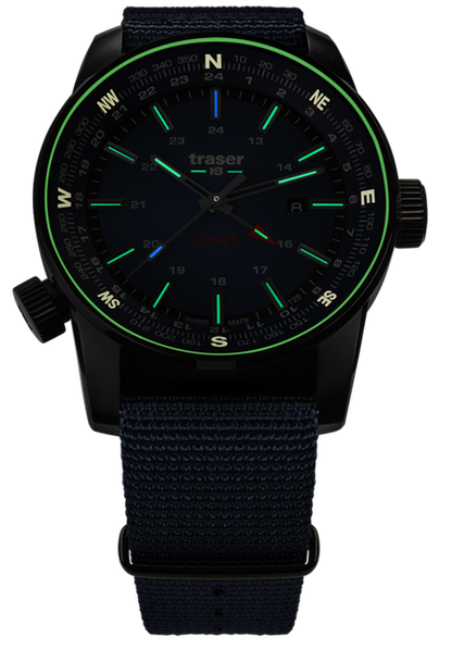 Traser P68 Pathfinder Swiss-Made Tritio GMT Azul 109034
