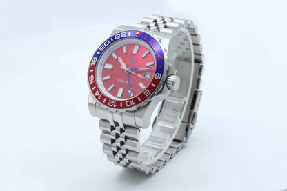 Reloj deportivo de buceo con esfera blanca y GMT de 100 m de Ugly Watch Co.